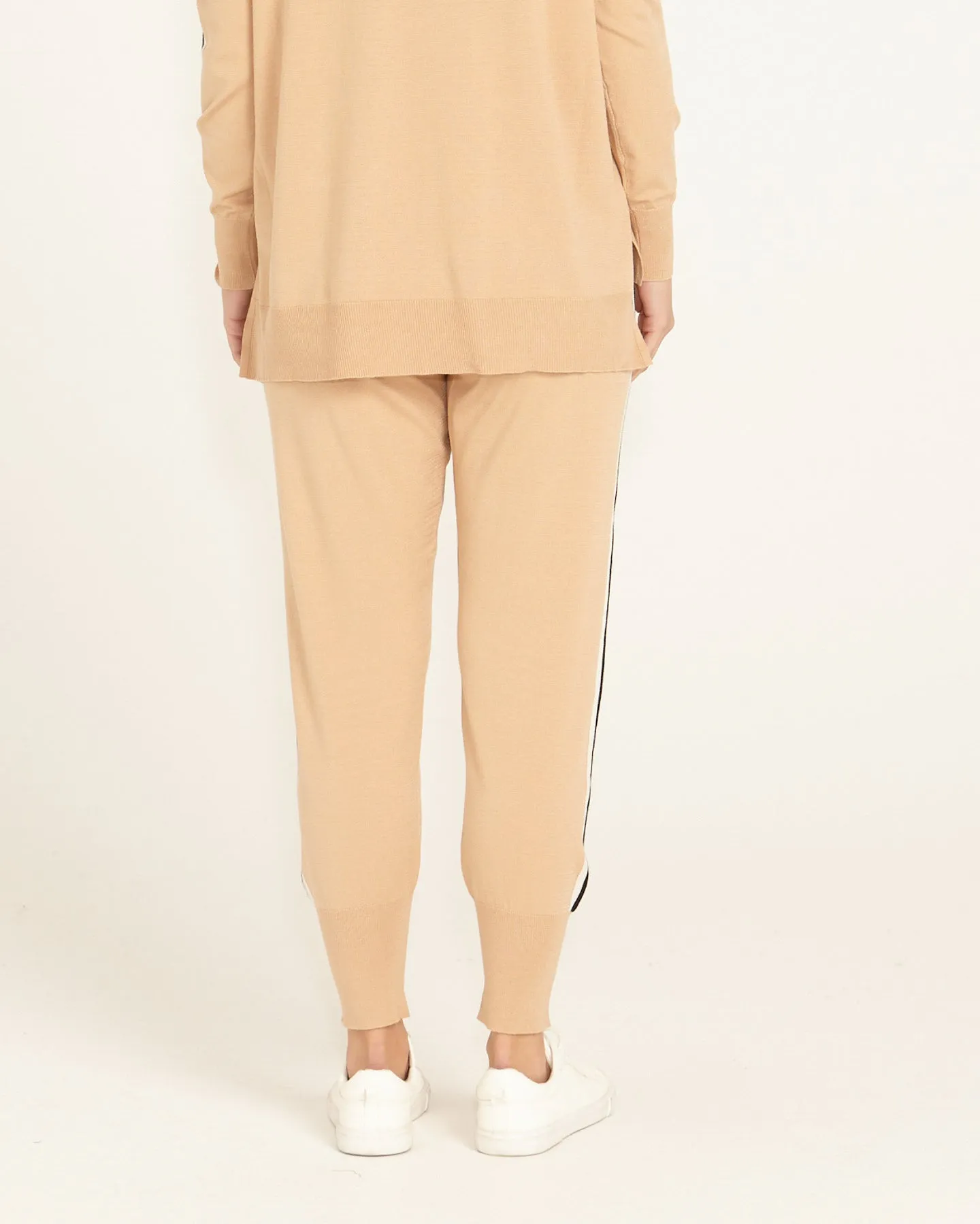 Aida Knit Jogger Pant - Natural Stripe