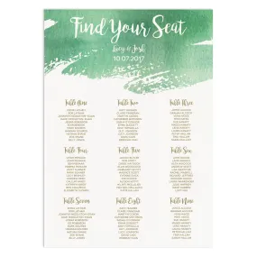 Botanical Watercolour Table Plan
