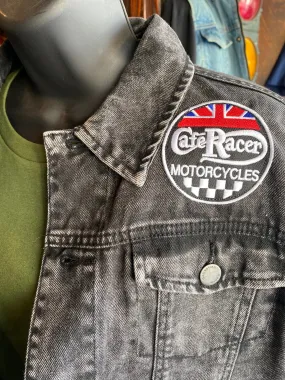 Cafe Racer Jacket - Black washed denim
