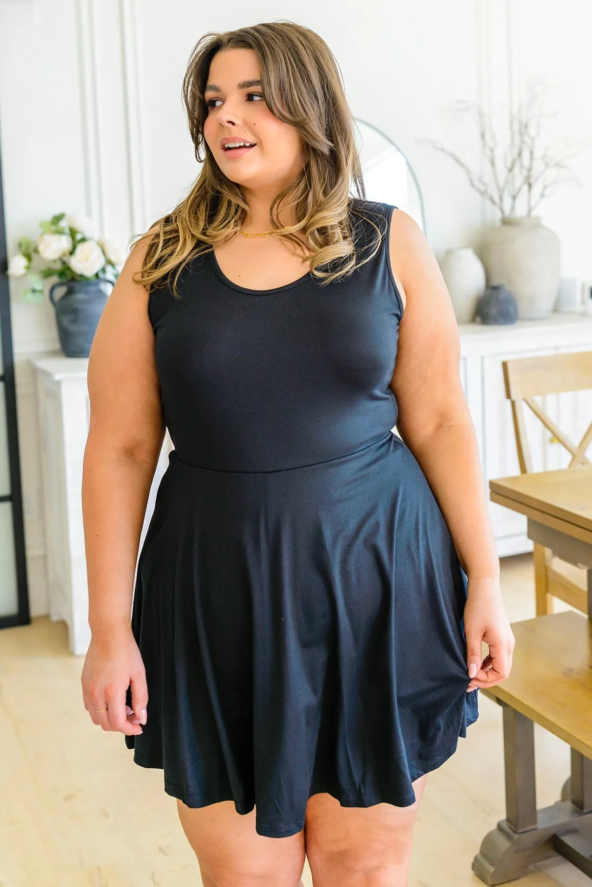 Effortless in Ebony Skort Dress LD23
