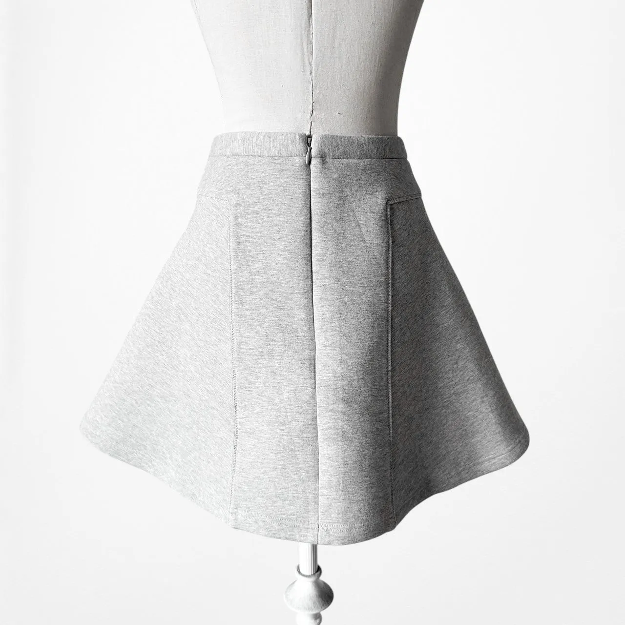Finders Keepers Gray High Waisted Flared Skater Mini Skirt Size XS/S