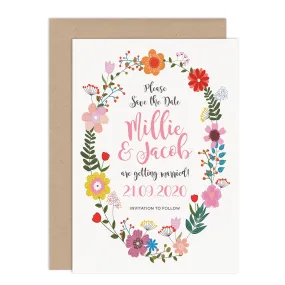 Floral Border Save The Date