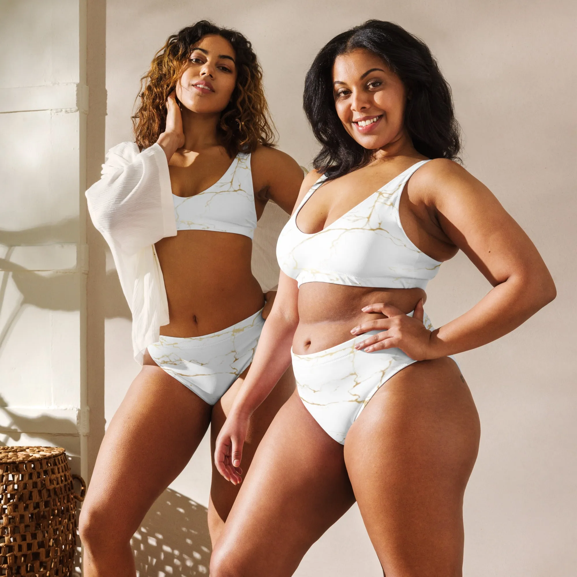 GOLD FLAKES - Recycled high-waisted bikini