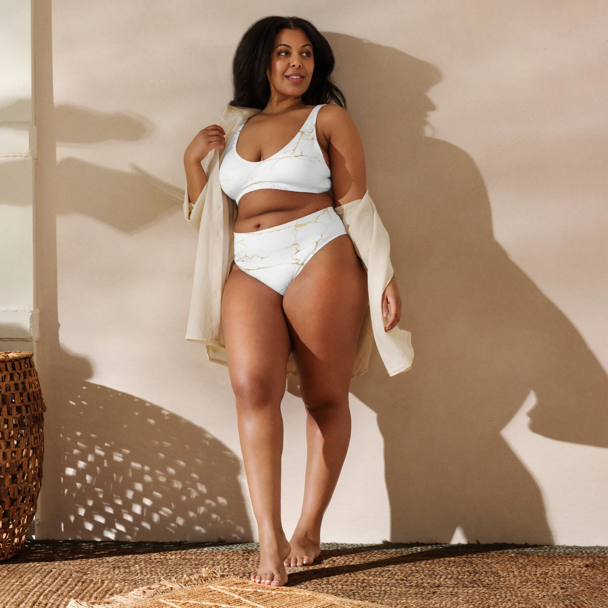 GOLD FLAKES - Recycled high-waisted bikini