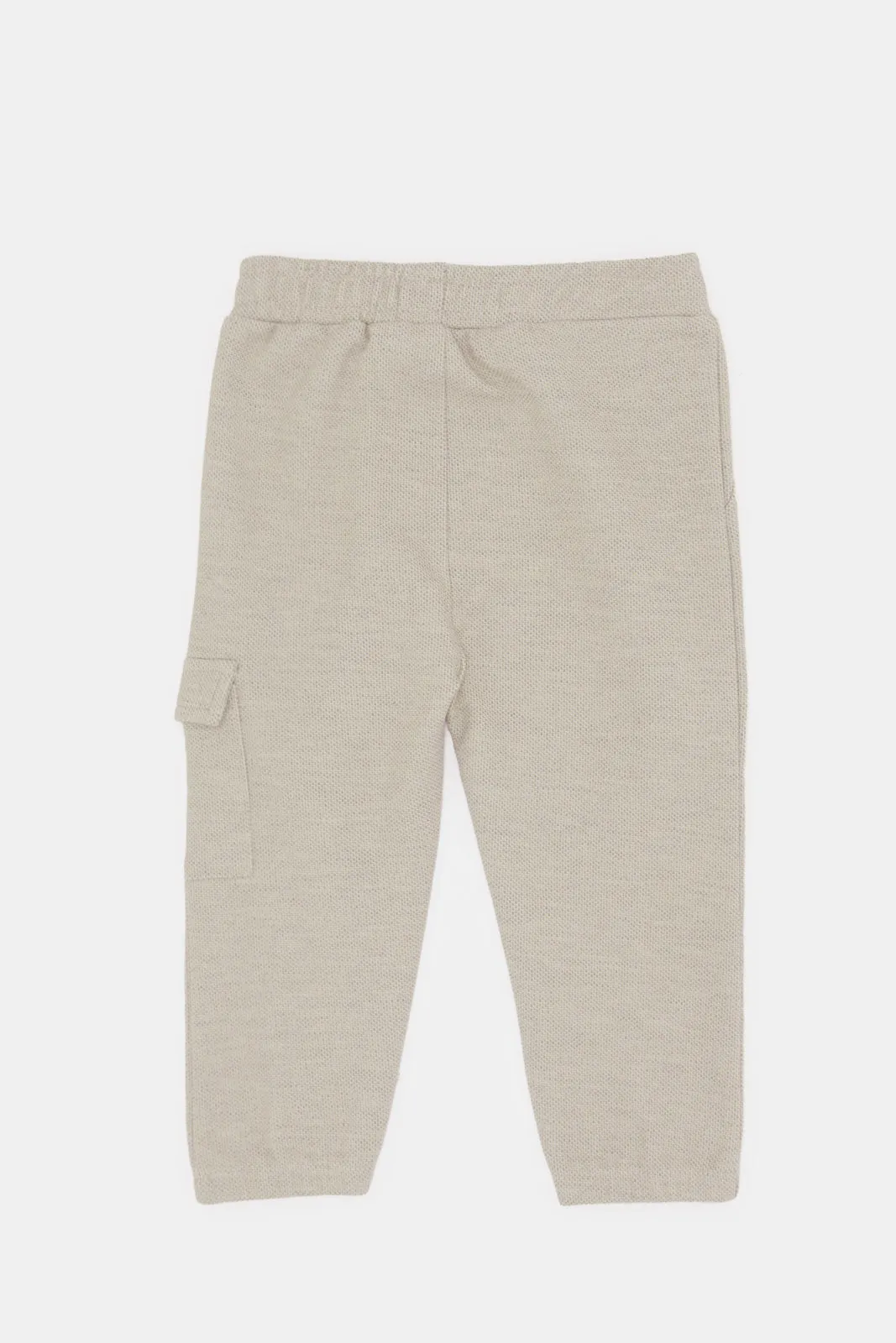 Infant boys Cream Interlock Active Pants