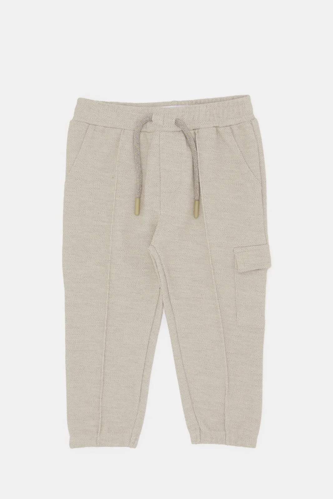 Infant boys Cream Interlock Active Pants