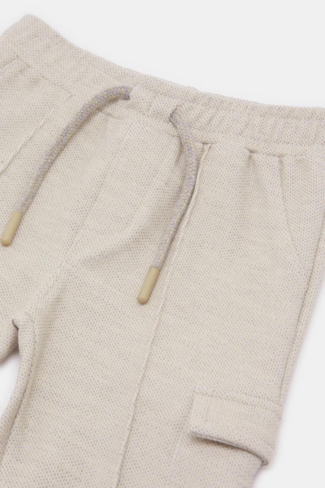 Infant boys Cream Interlock Active Pants