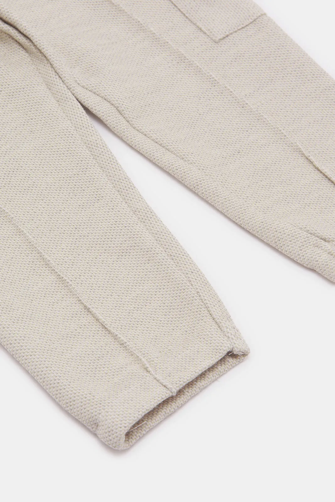 Infant boys Cream Interlock Active Pants