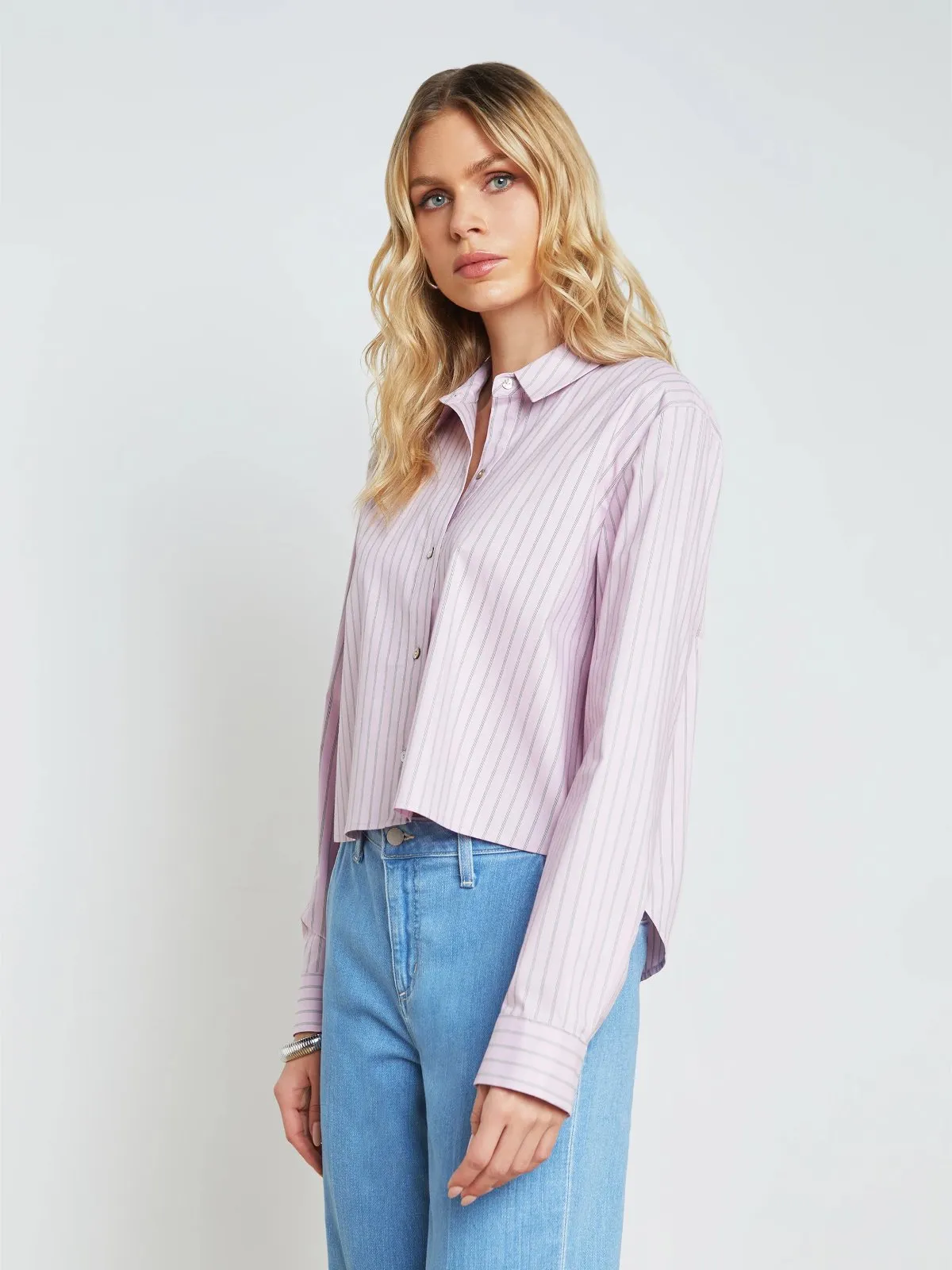 L'Agence Cosette Striped Button-Down Shirt