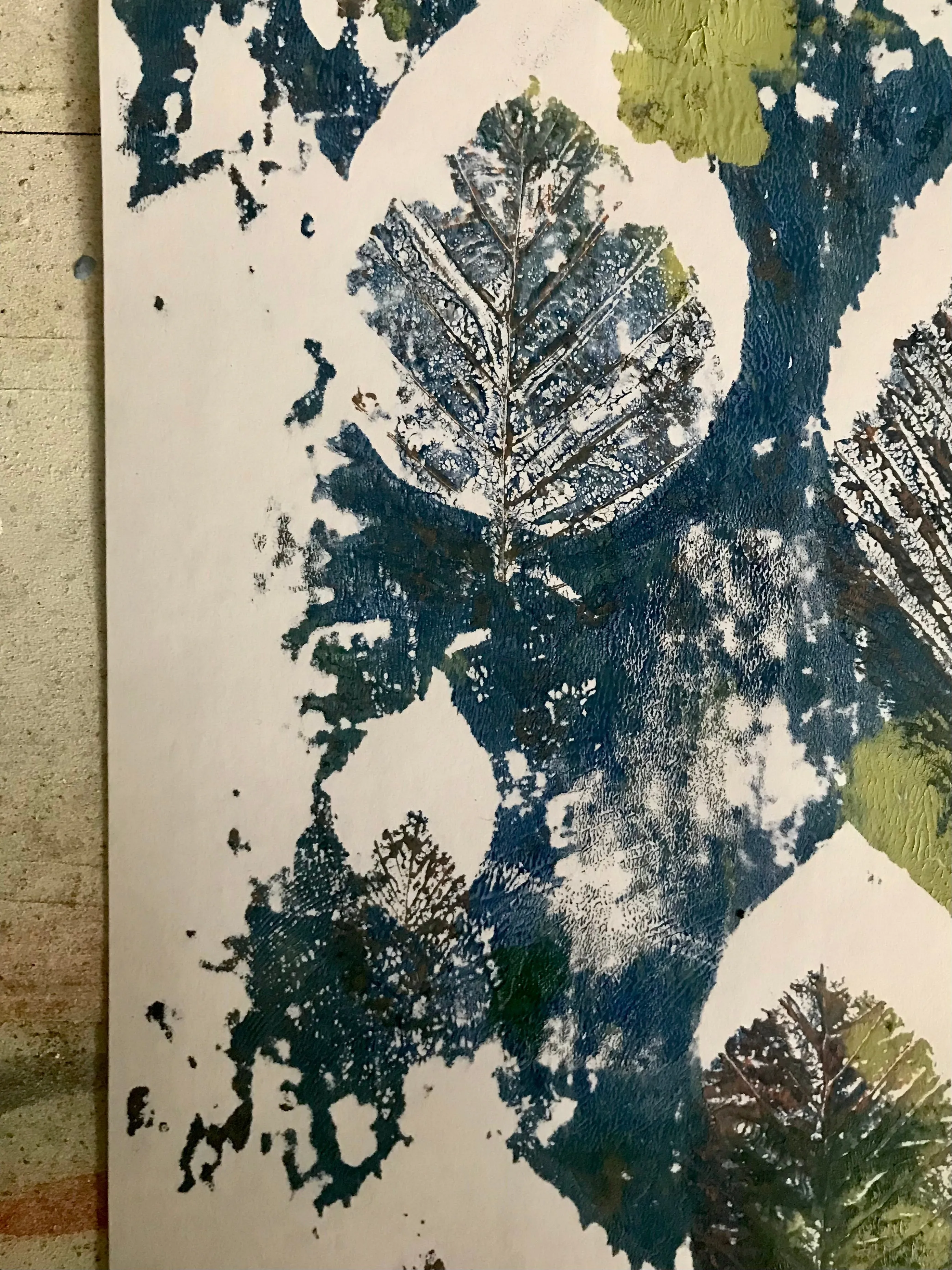 Leaves Art Print (from  Original Botanical Monoprint)