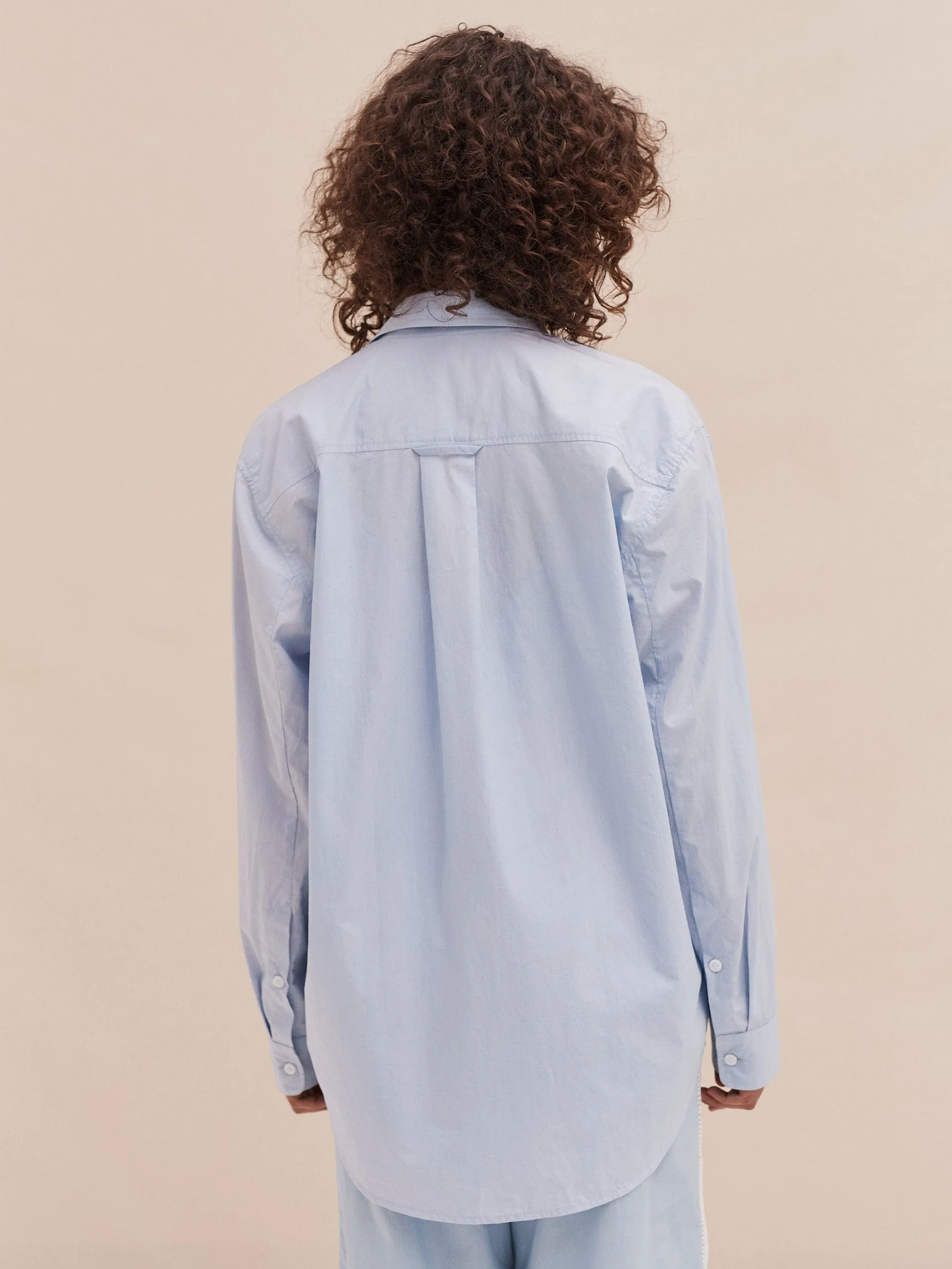 Lounge trio set in Dorothea print in light blue