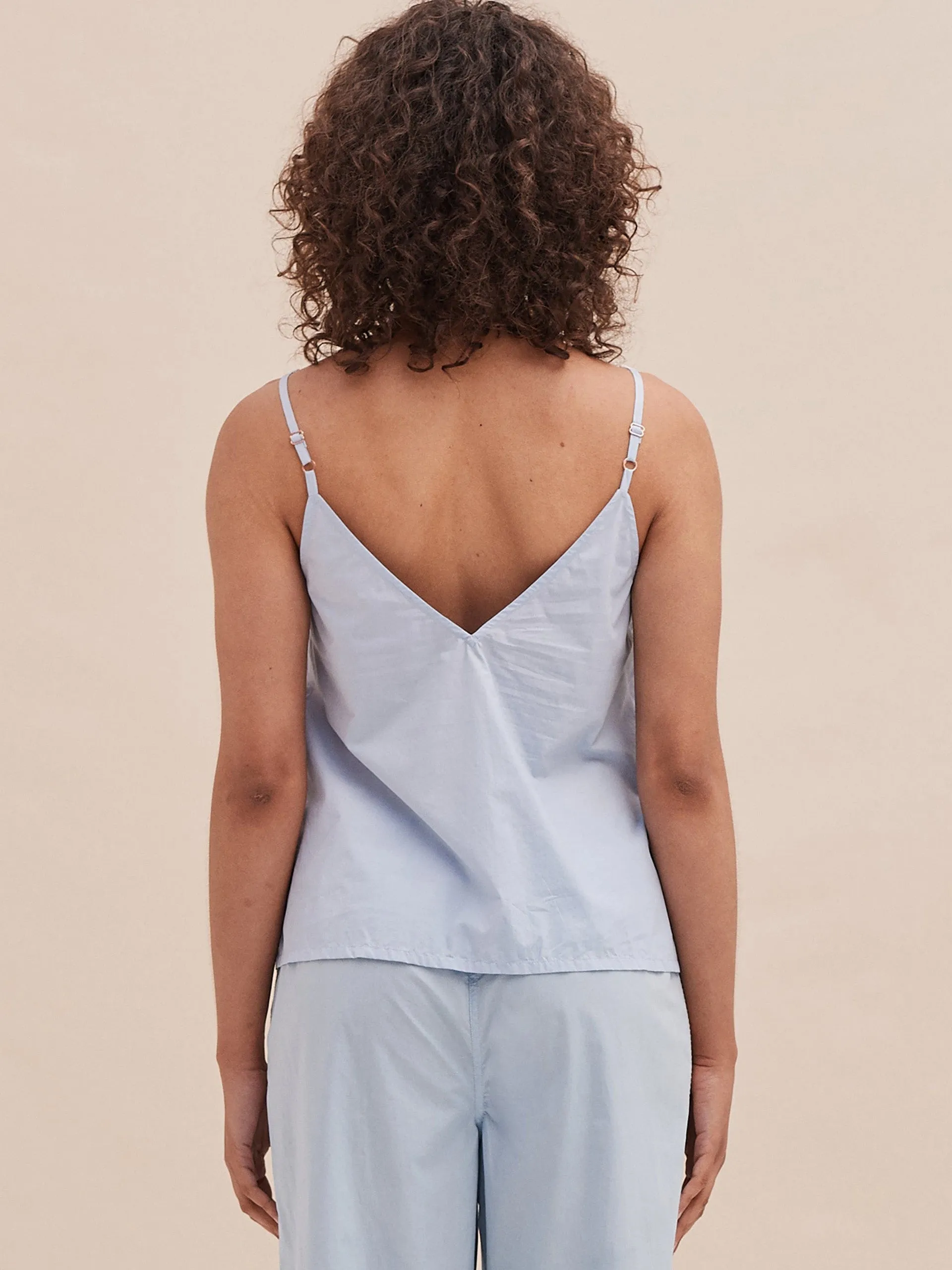 Lounge trio set in Dorothea print in light blue