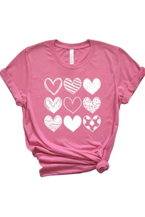 Multi Heart Tee White