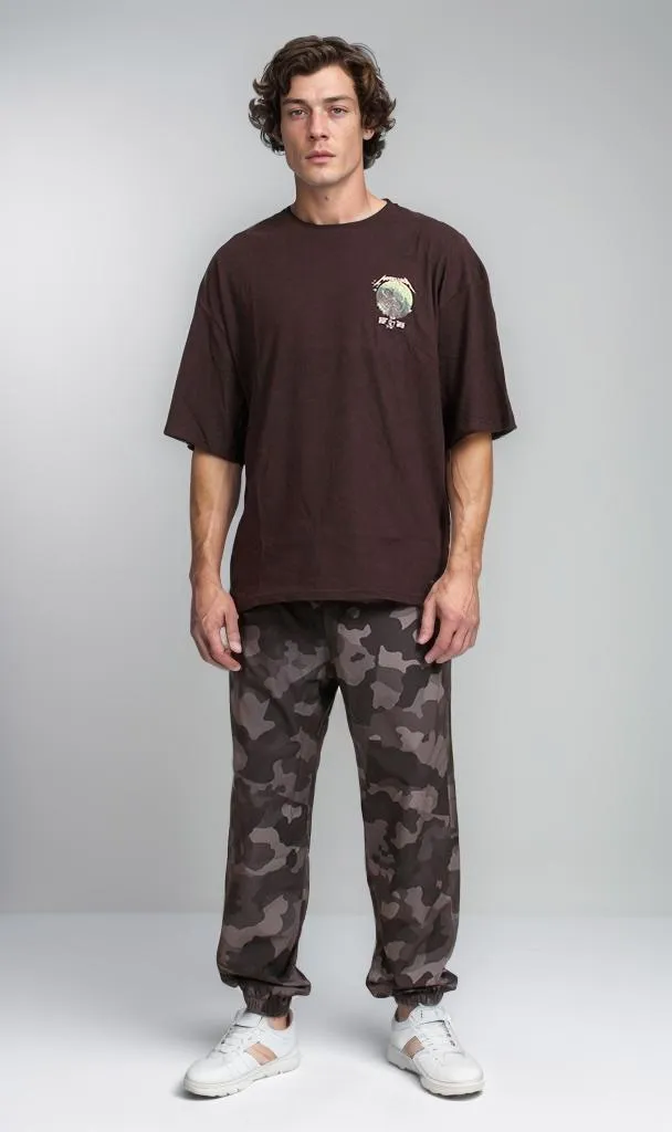 R207681 - Graphic Printed Oversized T-Shirt - Black