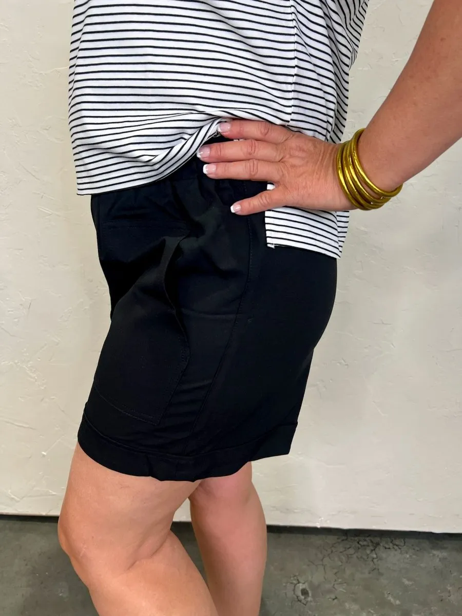 Shay High-Waisted Shorts - Black