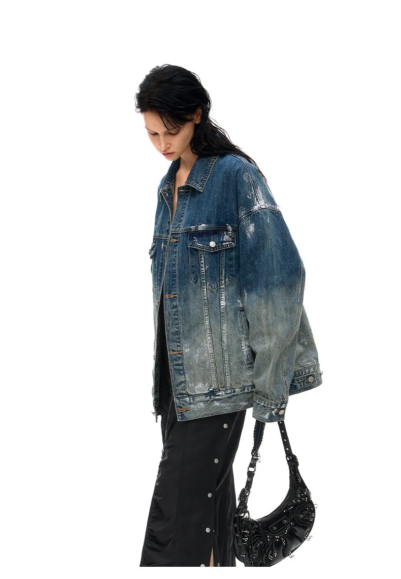 Silver Polished Denim Jacket