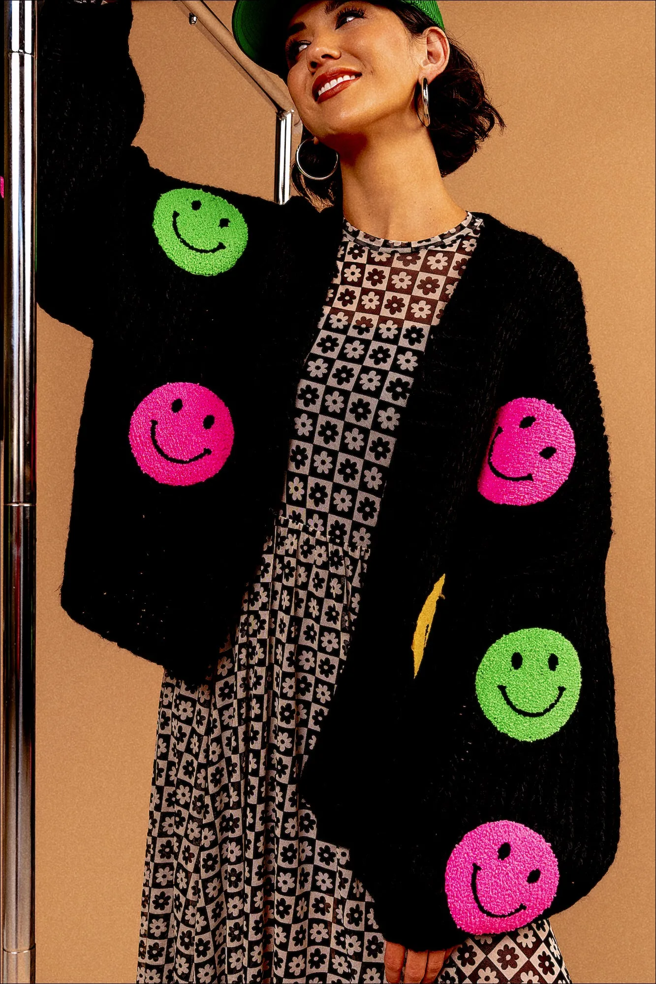 Visionary Hand Knit Smile Cardigan