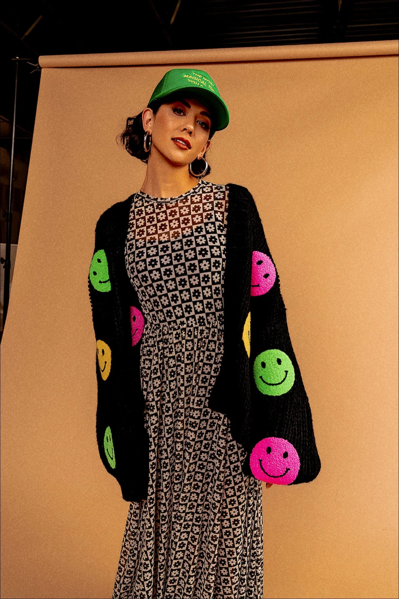 Visionary Hand Knit Smile Cardigan