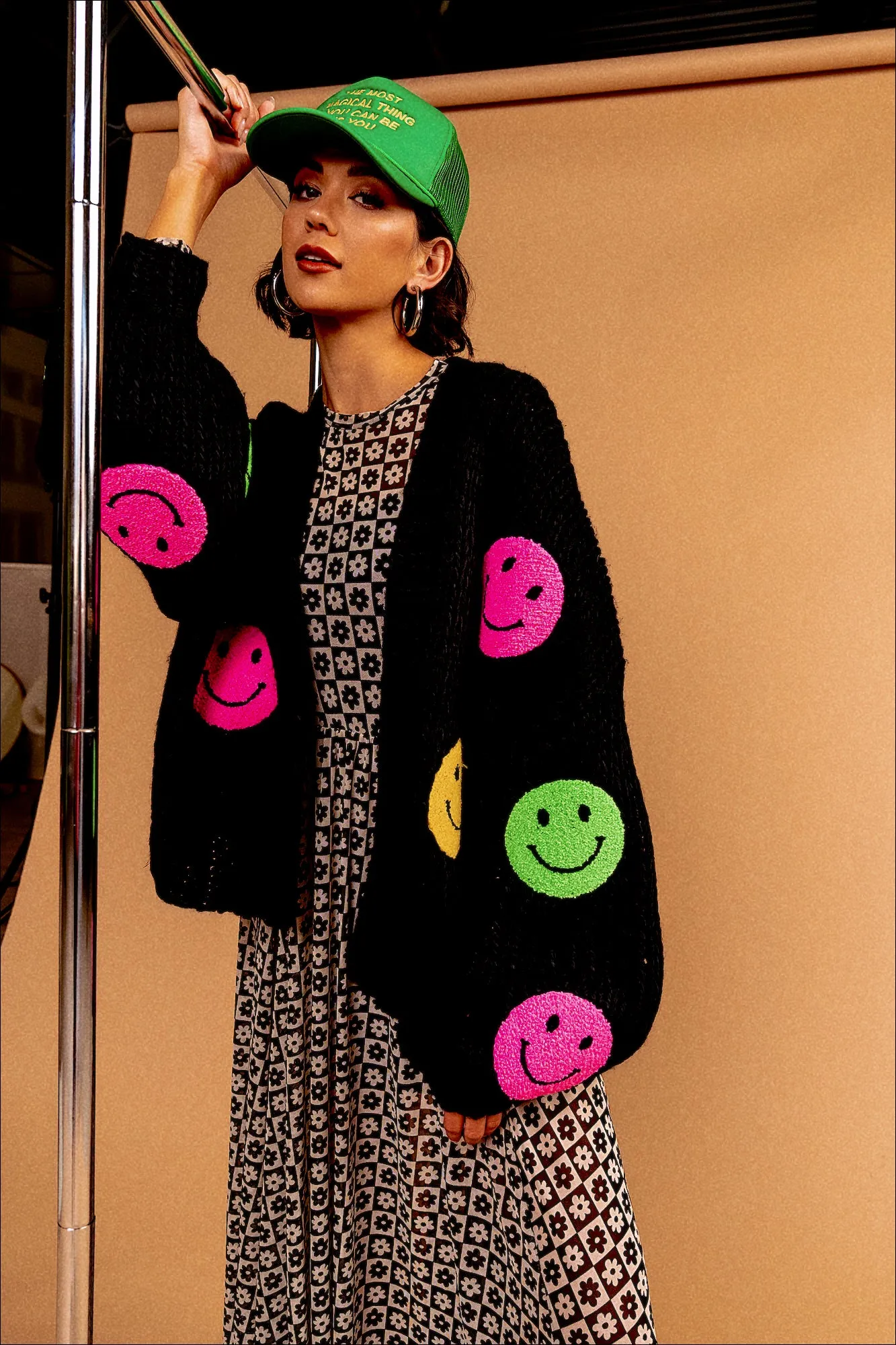Visionary Hand Knit Smile Cardigan