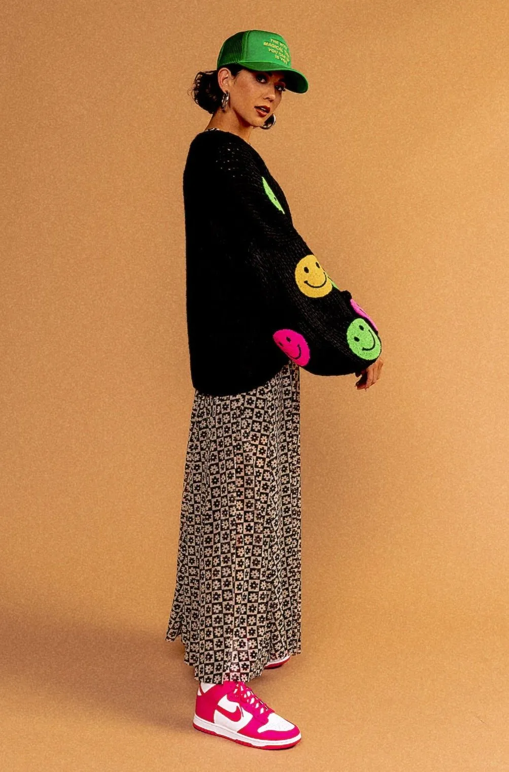 Visionary Hand Knit Smile Cardigan