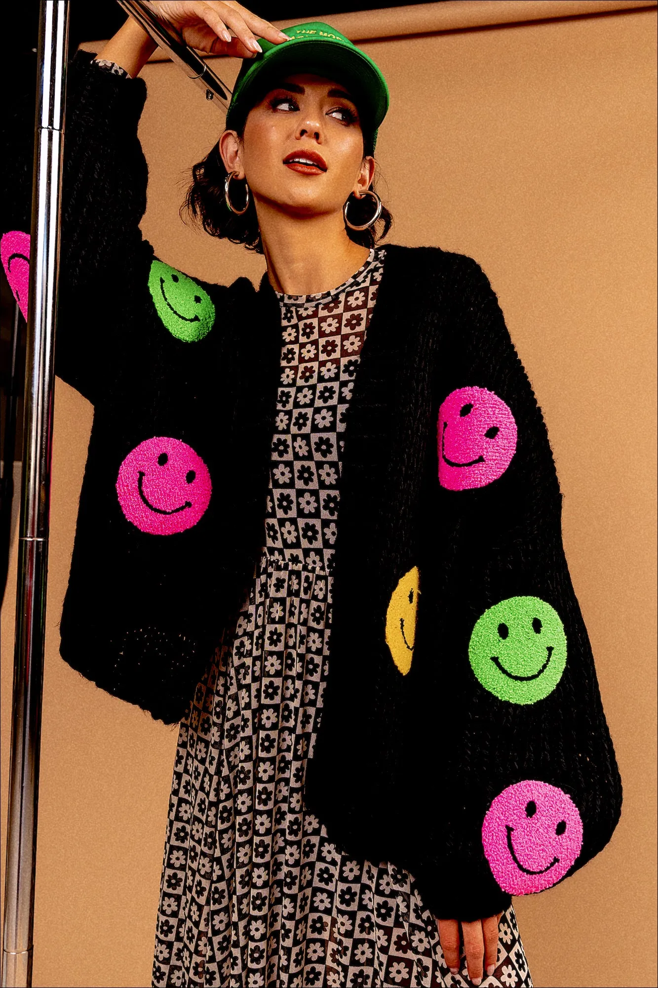 Visionary Hand Knit Smile Cardigan