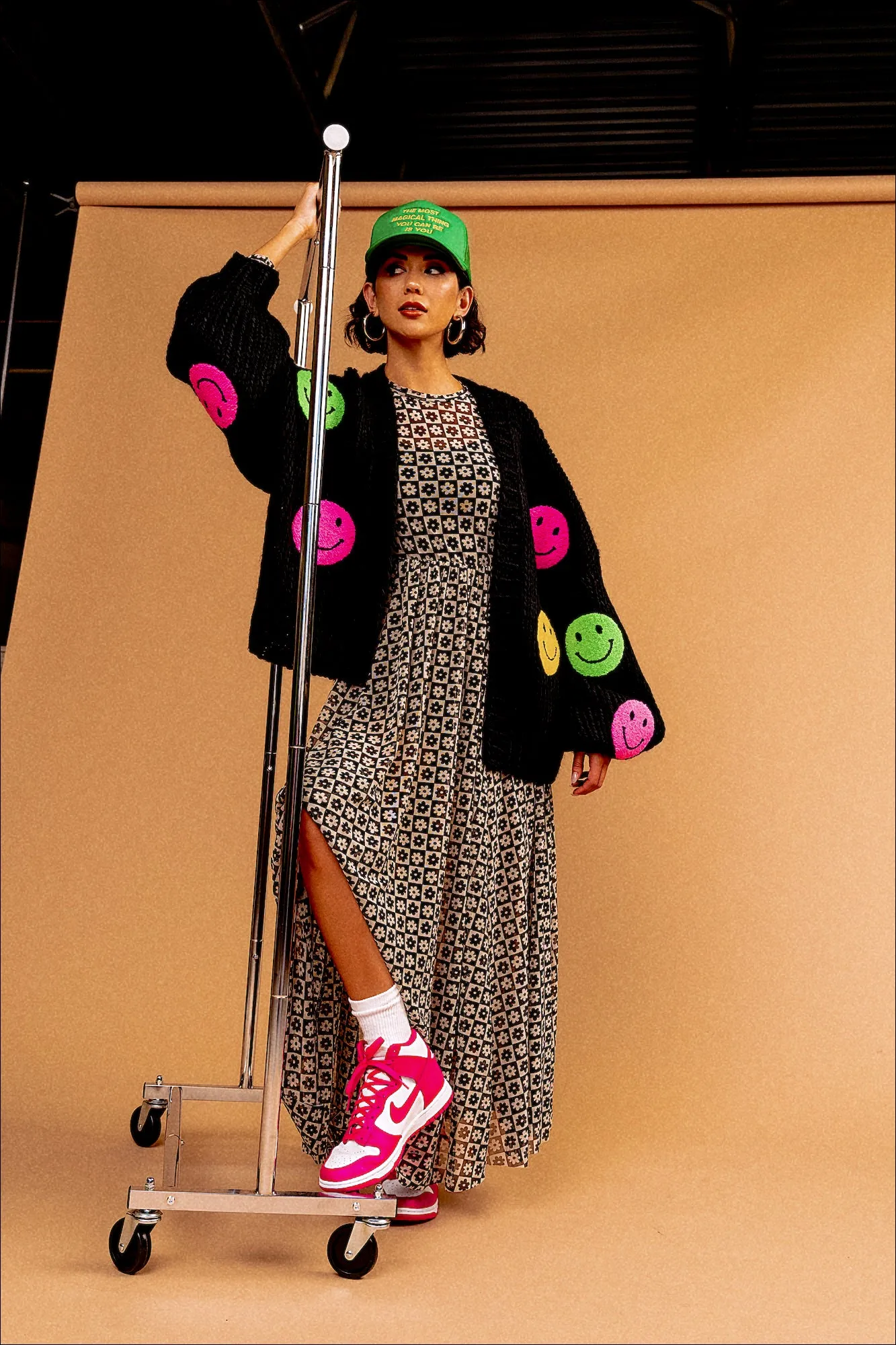 Visionary Hand Knit Smile Cardigan